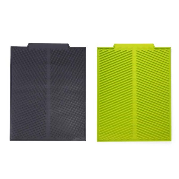

mats & pads silicone draining board mats,sink drainer mat with dense drainage grooves,non-slip and heat insulation,easy to clean