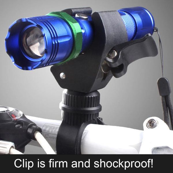 

degrees rotating adjustable bicycle holder mount bike front light clip mountain headlight headlamp hold lights