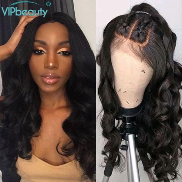 

4x4 closure wig lace body wave front 150% remy 30 inch brazilian human hair1, Black;brown