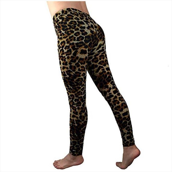 

high waist push up women leggings seamless sports leopard print pants stretchy workout running leggins, Black
