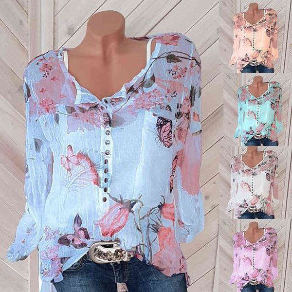 

blouse women clothing summer chiffon translucent v neck shirt sleeves print blusas plus size womens and blouses 3xl 4xl 5xl, White
