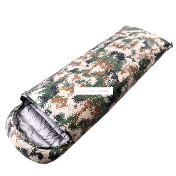 

single person ultralight duck down sleeping bag envelope type lazy winter outdoor traveling hiking camping bags