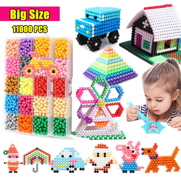 

5mm refill hama beads puzzle aquabeads diy water spray beads set ball games 3d handmade magic toys for girls children