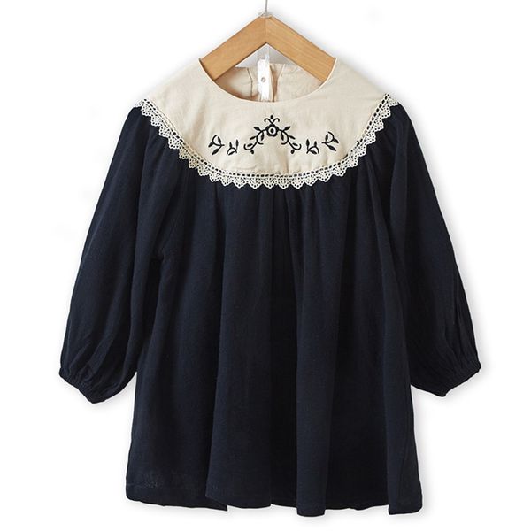 

girls dress 2021 autumn new children girls palace style baby kids todder cute lace embroidered princess party girls dress, Red;yellow