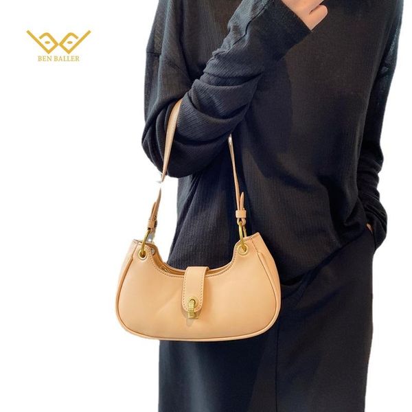 

evening bags ben baller women fashion exquisite shopper underarm retro casual 2021 totes shoulder female leather solid handbags