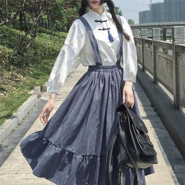 

dress japanese school girl elegant dressed as kawaii woman clothes harajuku princess sweet lolita big swing preppy style p6am, Black;gray