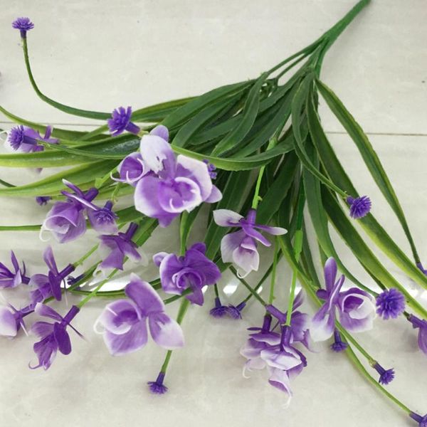 

2pc bonsai flower fake plant artificial flowers with leaf wedding decoration simulation phalaenopsis home garden decorative & wreaths