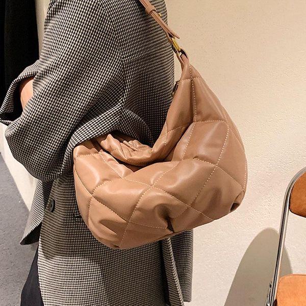 

evening bags portable soft messenger down bag women's single shoulder space cotton large capacity