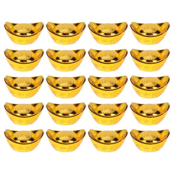 

christmas decorations 20 pcs candy storage box gold ingot shape boxes deskdecor