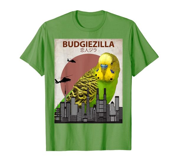 

budgiezilla | budgie t-shirt for budgerigar parakeet lovers, White;black