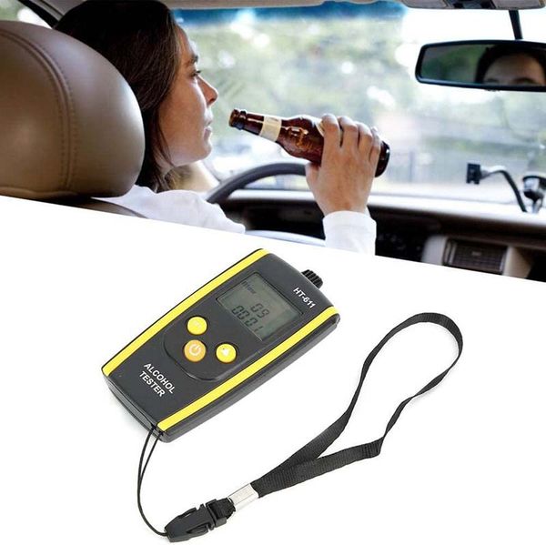 

ht-611 digital alcohol tester tool breath testing breathalyzer testers breathalyser alcohols breaths test tools