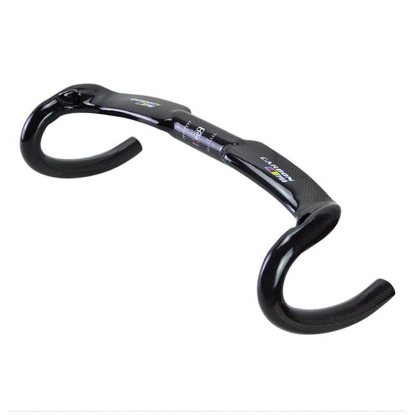 

bike handlebars &components road full carbon handlebar ultralight bicycle drop bar 400/420/440mm 3k gloss integrated bent handle bars