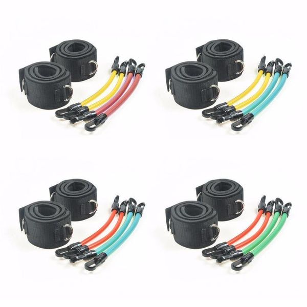 

set portable leg strength trainer fitness exercise taekwondo boxing tensioner latex natural muscle v9h7 resistance bands