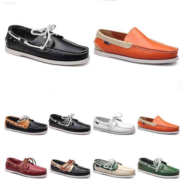 

110 mens running shoes leather british style black white brown green yellow red fashion outdoor comfortable breathable