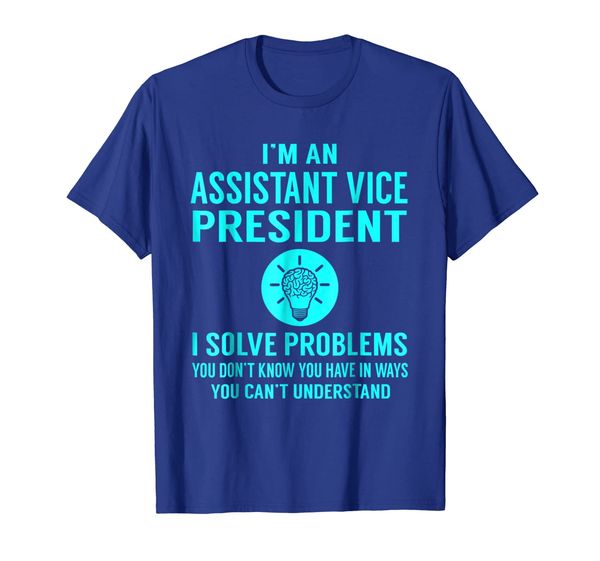 

assistant vice president solve problems job title shirts, White;black