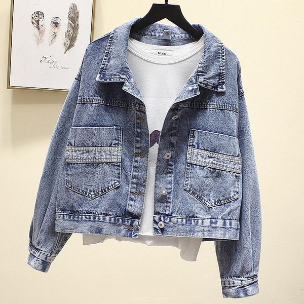 

the 2021 autumn girl trend shows thin jacket korean denim original style of work short blouse women's jackets, Black;brown