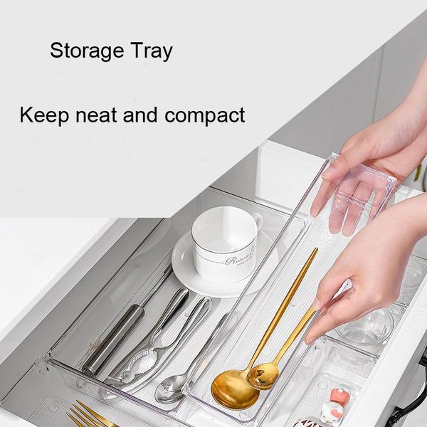 

storage drawers transparent plastic kitchen cabinet box divider for desk chest of organizer pens
