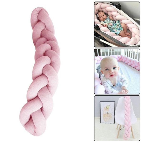 

pillow braided crib bumper soft long woven cushion weaving plush infant knot room stuffed doll throw decor 2m