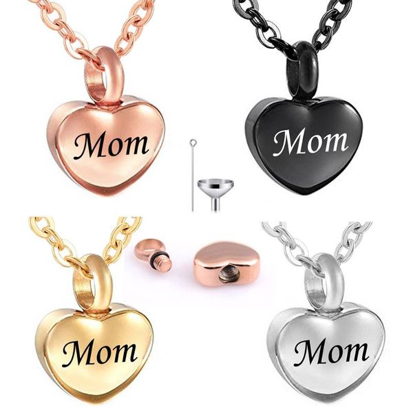 

chains heart cremation ashes jewelry infinity urn pendants holder memorial keepsake necklace for mom, Silver
