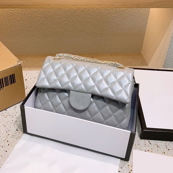 

iridescent pearly colors shiny rectangle caviar bags metallic calfskin cowhide classic flap shoulder matelasse chain vanity multi pochette l