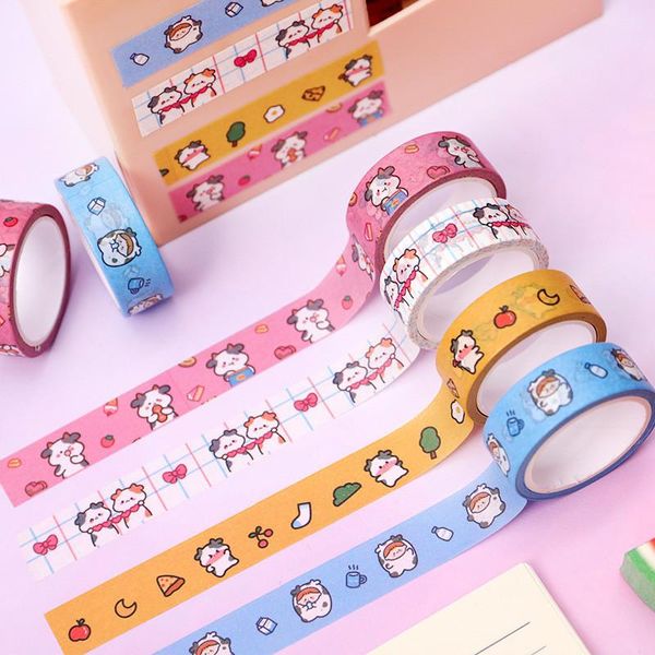 

gift wrap 2 rolls/set cartoon washi tape diy decoration scrapbooking planner masking label sticker adhesive school stationery