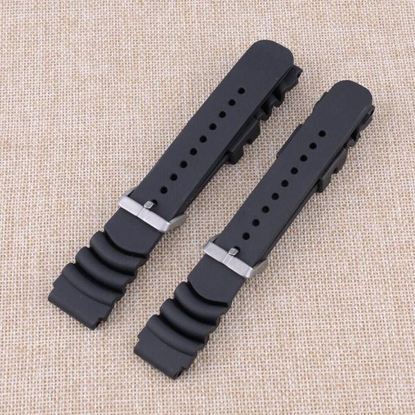 

watch bands 20/22mm men black silicone rubber waterproof sport wrist strap watchbands bracelet accessories band watc g9y7, Black;brown