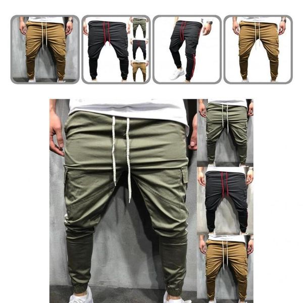 

men's pants great mid waist fit quick dry straight all match, Black