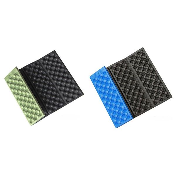 

outdoor pads 2x camping mats folding foam waterproof sitting carpet seat cushion for picnic park,army green & blue