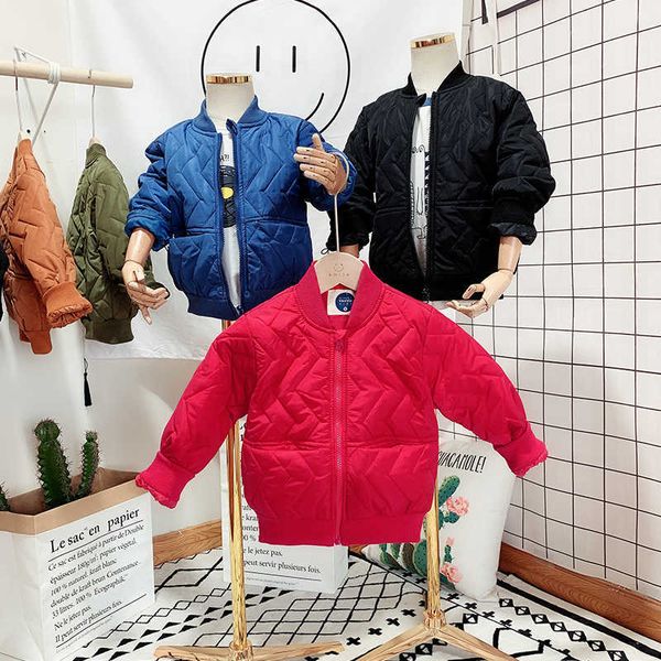 Baumwolle Kinder Jacke Mantel 2019 Herbst und Winter Mädchen und Jungen Kleidung Rundhals dünne Baumwolle Kleidung lässig Baseball Kleidung H0910