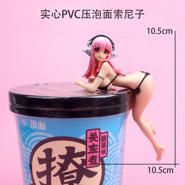 

cake decoration solid pvc foam cup noodles nizi beautiful girl's hand-made doll rope