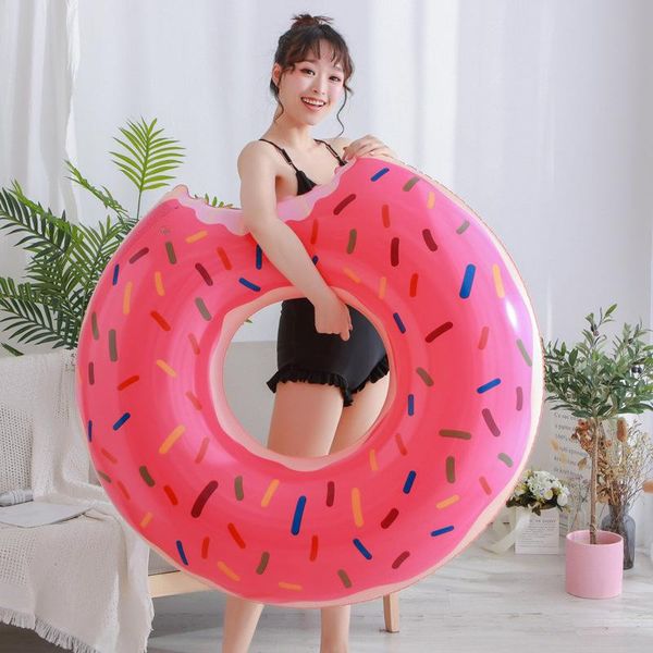 

60/70cm inflatable donut swimming ring pool float beach sea party water sport kid training to prevent drowning life vest & buoy