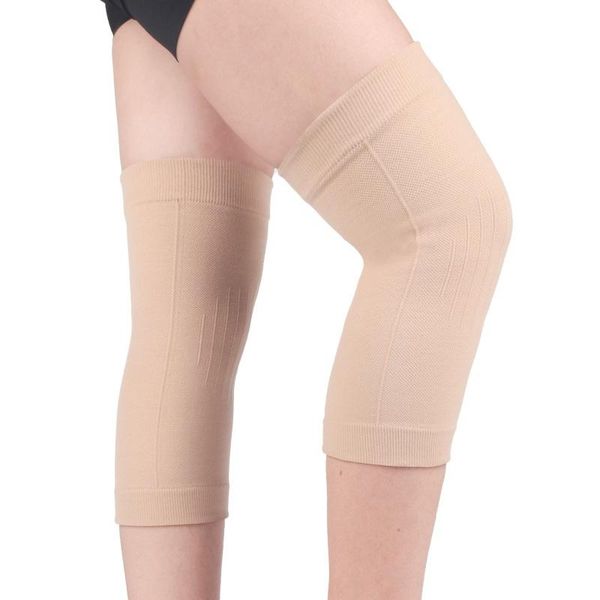 

pcs knee pad sleeve thermal knit compression leg sports protector elbow & pads, Black;gray