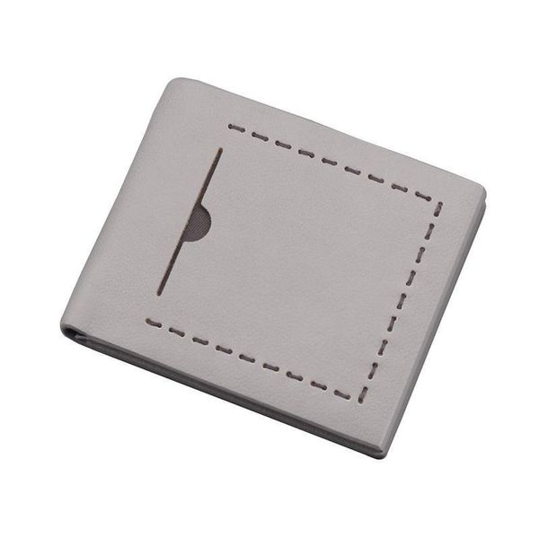 

card holders wallet men's short student fashion multi personality simple brand 2021 youth leisure, Brown;gray