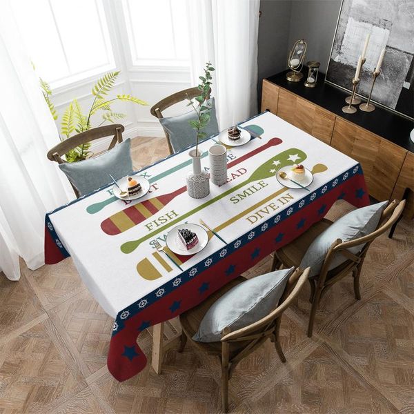 

table cloth lake rules oars rowing tablecloth rectangular christmas dinning decor cover waterproof