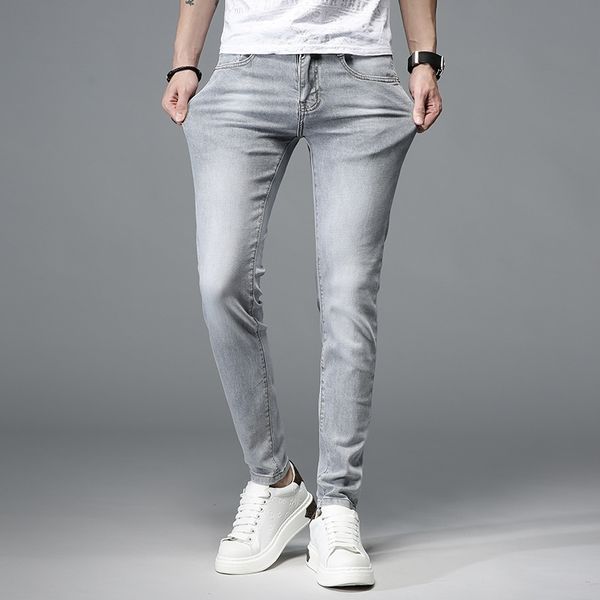 

men's denim pants men's slim fit four seasons fashion brand mk8177, Blue