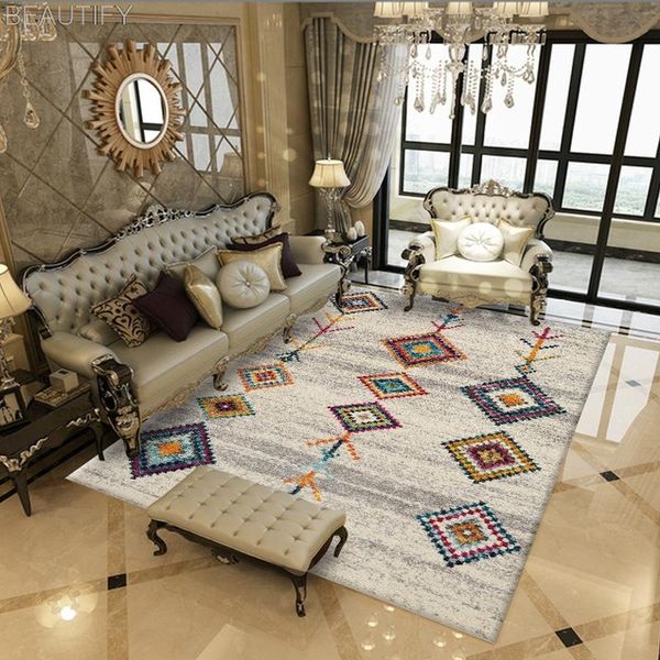 

carpets boho morocco retro carpet for home living room bedroom decor large area rug non-slip sofa chair study table floor mat