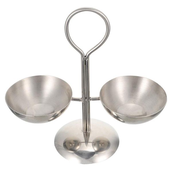 

dishes & plates 1pc creative deskfruit tray snack service rack dual-dish