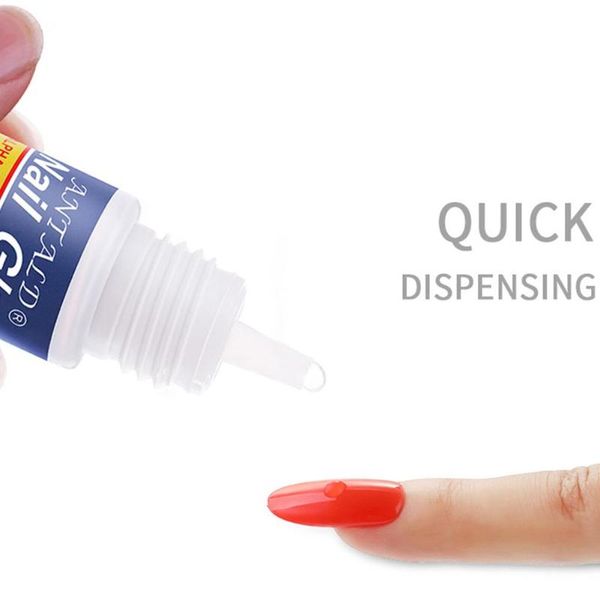 

nail gel 5pcs glue strong adhesive art false tips 3g fast dry super acrylic tools, Red;pink