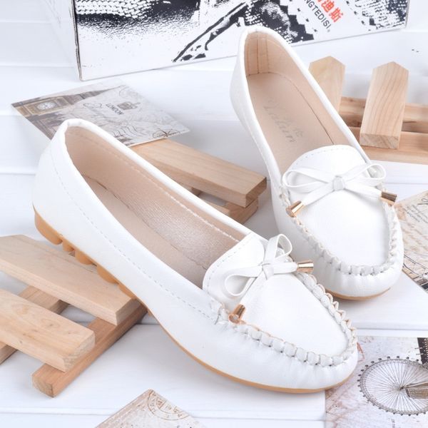 

sandals flat-bottomed nurse spring and autumn pregnant women's single non-slip casual peas white shoes soft sole, Black