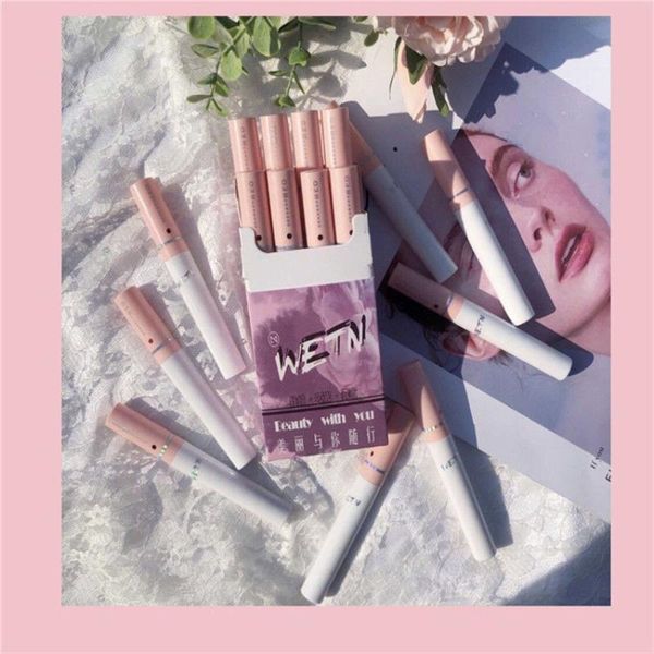 

lip gloss 8 stuks sigaret vorm lipstick set matte waterdichte malip glazerook buis lippenstift makeup rode tint cosmetic tslm1