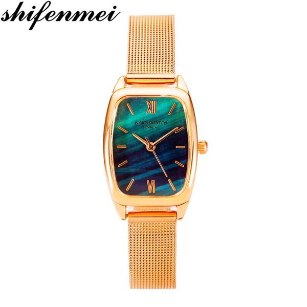 

wristwatches shifenmei watches women fashion watch 2021 stainless steel bracelet luxury waterproof quartz relogio feminino, Slivery;brown