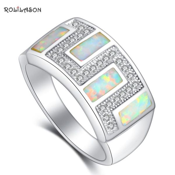 

cluster rings zirconia brand silver plated fashion jewelry white fire opal party for women sz #6#6.5#7#7.5#8.5#9 or725, Golden;silver