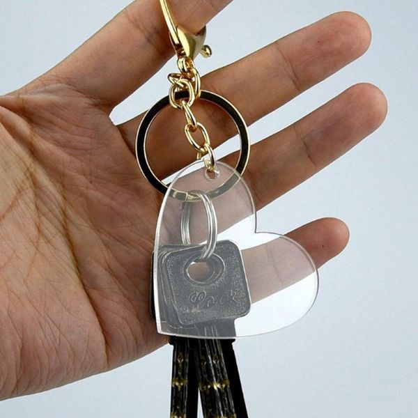 

keychains acrylic keychain blanks including tassels key chain rings jump for diy and tags, Silver