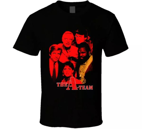 

the a team mr t classic 80s tv fan t shirt, White;black