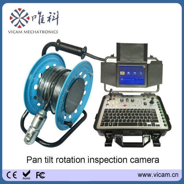 

cameras industrial chimney cleaning tools 30m cable 360 degree pan tilt rotate inspection camera with dvr function,keyboard