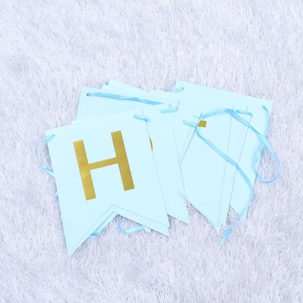 

letters banner sparkle paper bunting party decoration (blue)