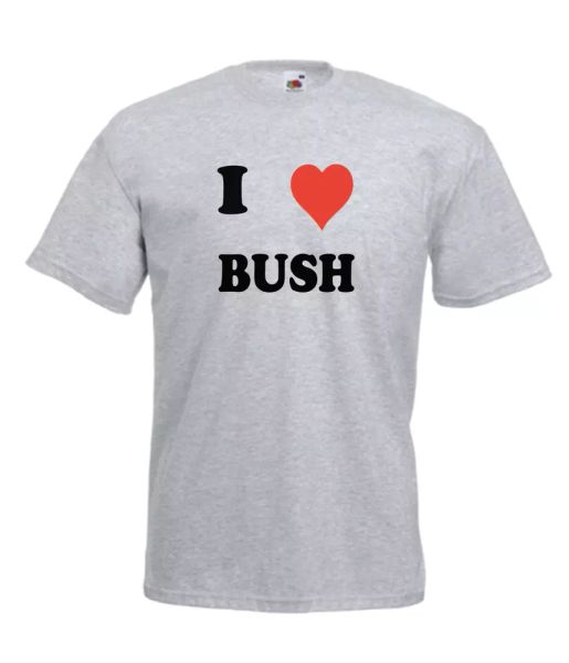 

i love bush xmas gift idea mens women t shirts multi-color s-2xl, White;black