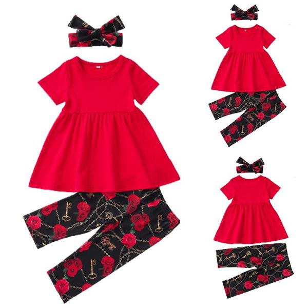 

clothing sets kids babys girls short sleeves soft set + pants suits comfy summer outfits, White