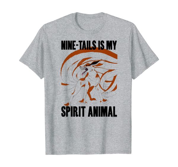 

naruto nine-tails is my spirit animal t-shirt, White;black