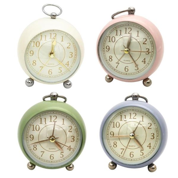

other clocks & accessories brand home decoration bedside table clock retro silent mute quartz analog battery-powered children's bedroom
